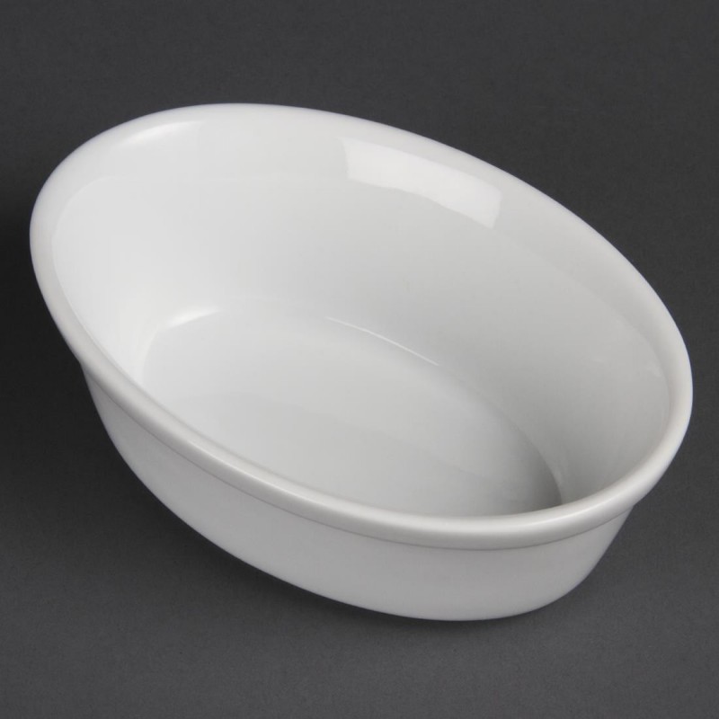 Plats à gratin ovales blancs Olympia 161 x 116mm (Lot de 6) DK807 Olympia Plats à gratin ovales blancs Olympia 161 x 116mm (Lot de 6) DK807 Olympia