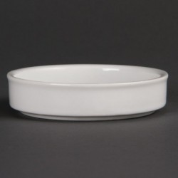 Plats empilables en porcelaine blanche Olympia 102mm (Lot de 6) DK827 Olympia