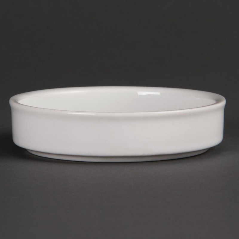 Plats empilables en porcelaine blanche Olympia 102mm (Lot de 6) DK827 Olympia Plats empilables en porcelaine blanche Olympia 102mm (Lot de 6) DK827 Olympia