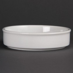 Plats empilables en porcelaine blanche Olympia 134mm (Lot de 6) DK828 Olympia