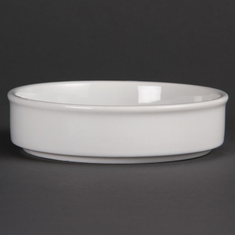 Plats empilables en porcelaine blanche Olympia 134mm (Lot de 6) DK828 Olympia Plats empilables en porcelaine blanche Olympia 134mm (Lot de 6) DK828 Olympia