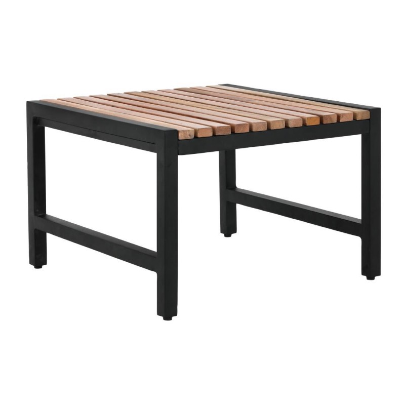 Tabourets de bar bas en acier et acacia Bolero (lot de 4) DK904 Bolero