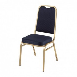 Chaises de banquet à dossier carré Bolero bleues (Lot de 4) DL015 Bolero