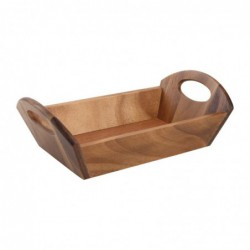 Corbeilles de table en acacia avec poignées  DL146 T&G Woodware