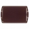 Plateau stratifié rectangulaire avec poignées Capri Cambro wengé 640mm DL157 Cambro