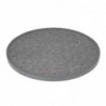 Plateau de table extérieur rond en verre trempé Bolero noir brossé bord gris 580mm DL489 Bolero