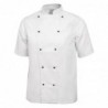Veste de cuisine mixte Whites Chicago manches courtes blanche L DL711-L Whites Chefs Clothing
