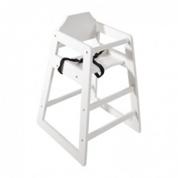 Chaise haute en bois blanche Bolero DL833 Bolero