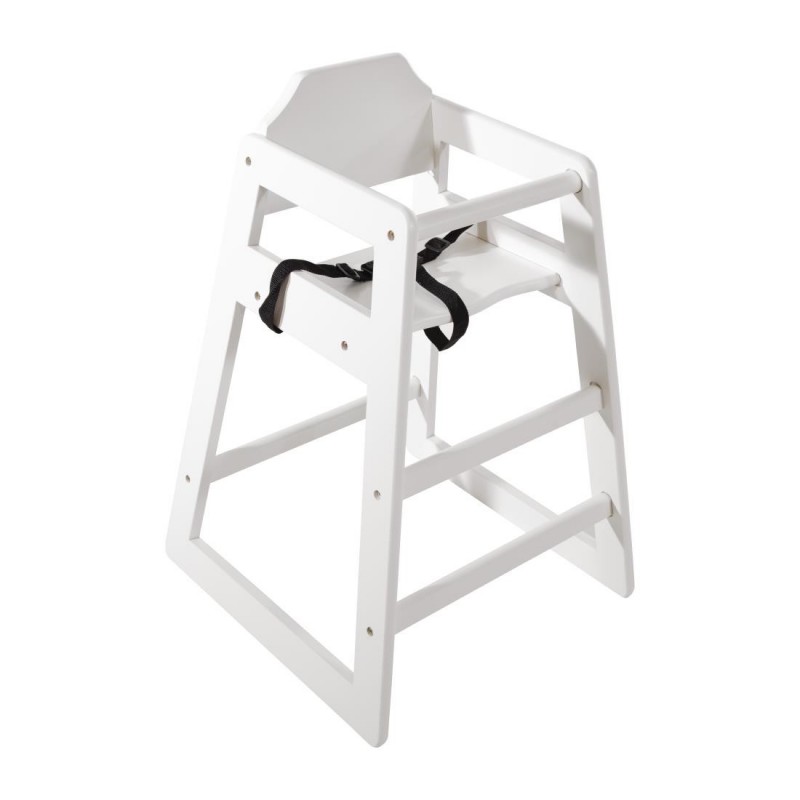 Chaise haute en bois blanche Bolero DL833 Bolero