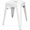 Tabouret bas Bolero Bistro en acier blanc (lot de 4) DL869 Bolero