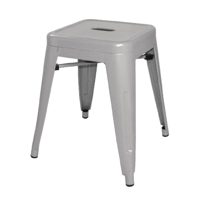 Tabouret bas en acier galvanisé Bistro Bolero (paquet de 4) DL875 Bolero
