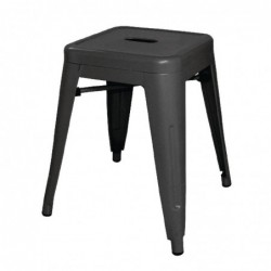 Tabourets bas en acier noirs Bolero Bistro (lot de 4) DL880 Bolero