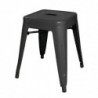 Tabourets bas en acier noirs Bolero Bistro (lot de 4) DL880 Bolero