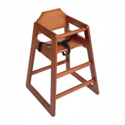 Chaise haute en bois Bolero finition bois foncé DL901 Bolero