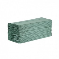 Essuie-mains 1 pli pliage en Z vert 250 feuilles Jantex (lot de 12) DL923 Jantex