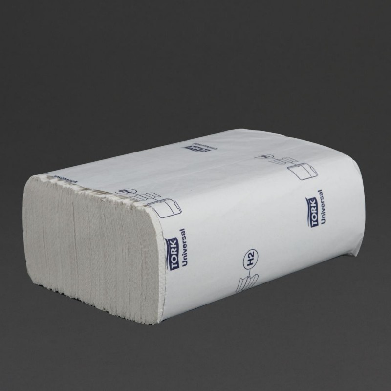 Essuie-mains 1 pli pliage en Z Tork blanc (lot de 12) DL931 Tork