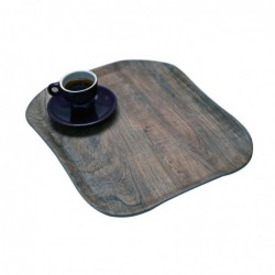 Plateau rectangulaire polyester aspect bois Cambro Century 26x32cm olivier clair  DM126 Cambro