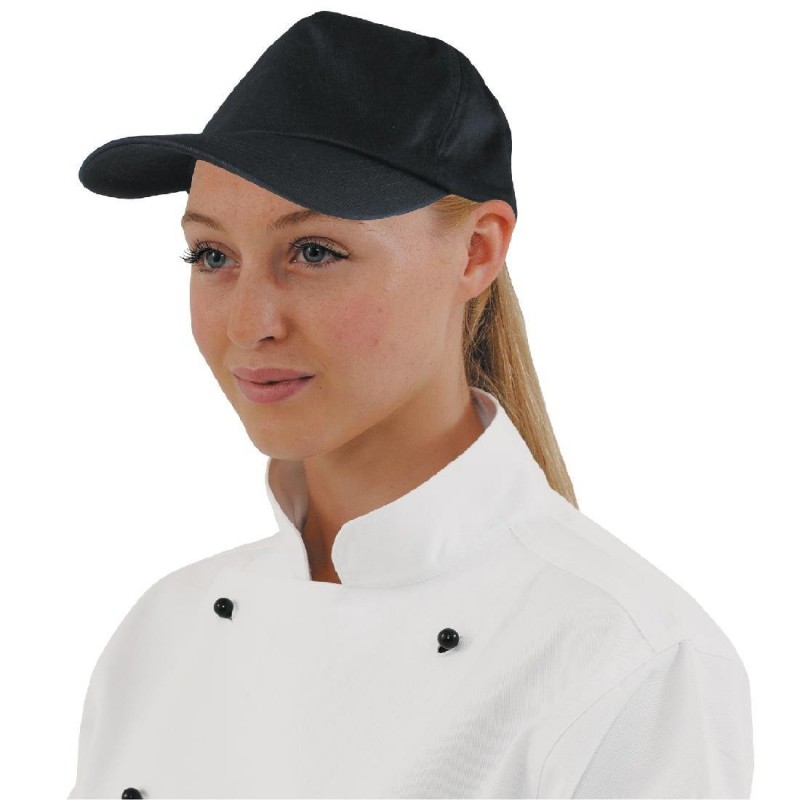 Casquette baseball Whites noire A219 Whites Chefs Clothing