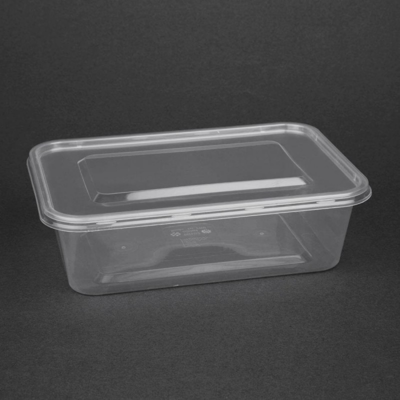 Boîtes moyennes en plastique micro-ondables avec couvercles Fiesta Recyclable 650ml (lot de 250) DM182 Fiesta Boîtes moyennes en plastique micro-ondables avec couvercles Fiesta Recyclable 650ml (lot de 250) DM182 Fiesta