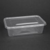 Boîtes moyennes en plastique micro-ondables avec couvercles Fiesta Recyclable 650ml (lot de 250) DM182 Fiesta