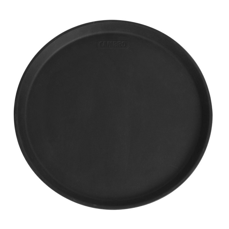 Plateau de service rond fibre de verre antidérapant Camtread Cambro noir 35 Plateau de service rond fibre de verre antidérapant Camtread Cambro noir 35