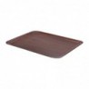 Plateau de service rectangulaire stratifié Mykonos Cambro noyer 46 cm DM797 Cambro