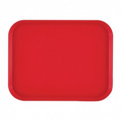 Plateau en polypropylène Fast Food Cambro rouge 410 mm DM800 Cambro