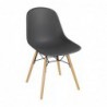 Chaise moulée PP avec structure métallique Arlo Bolero grise (lot de 2) DM841 Bolero