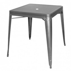 Table carrée en acier gris métallisé Bolero Bistro 668mm DM904 Bolero