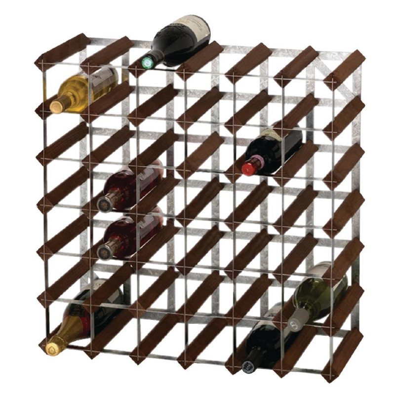 Casier à vin 42 bouteilles bois foncé DN634 Traditional Wine Racks Casier à vin 42 bouteilles bois foncé DN634 Traditional Wine Racks