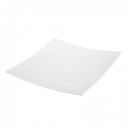 Assiette carrée incurvée Olympia Kristallon mélamine blanche 300mm DP140 Olympia