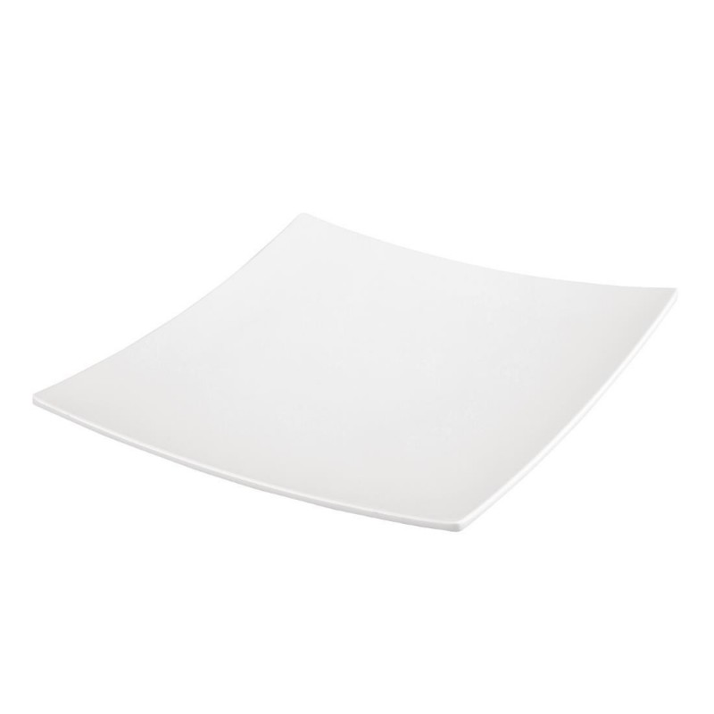 Assiette carrée incurvée Olympia Kristallon mélamine blanche 300mm DP140 Olympia Assiette carrée incurvée Olympia Kristallon mélamine blanche 300mm DP140 Olympia