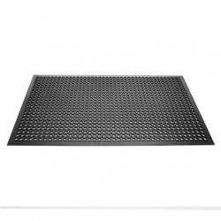 Tapis en caoutchouc antidérapant et antifatigue Jantex noir 1500 x 900mm DP206 Jantex