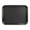 Plateau fast food en plastique Olympia Kristallon noir DP216 Olympia