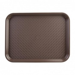 Plateau fast food en plastique Olympia Kristallon marron DP218 Olympia