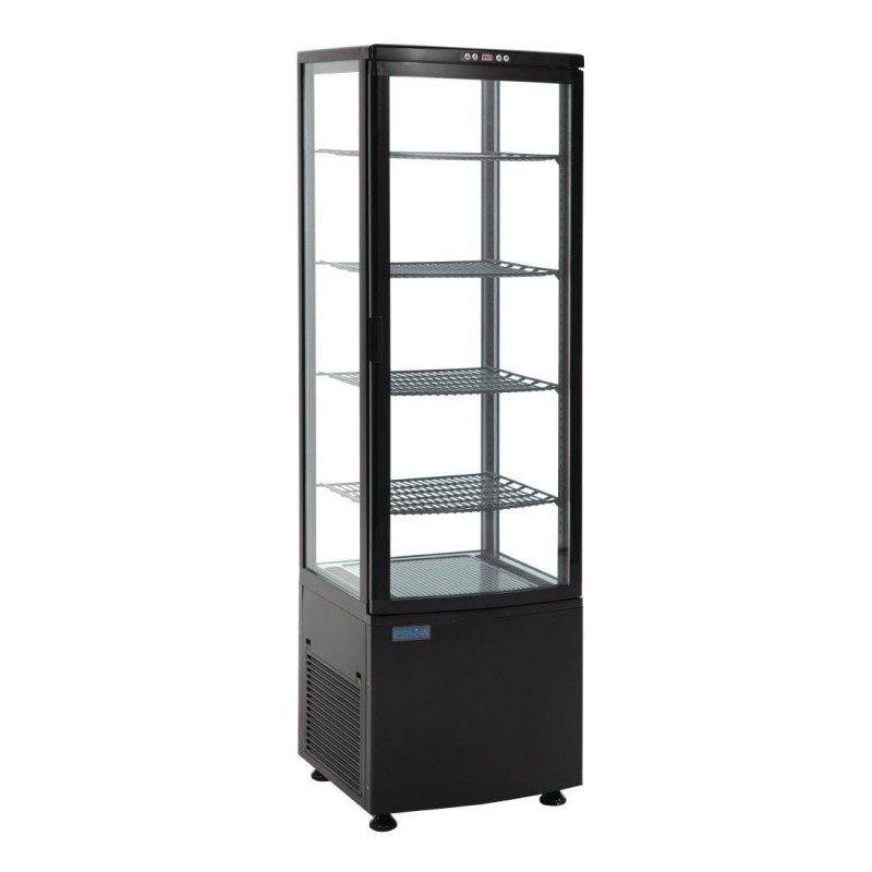 Vitrine réfrigérée avec portes incurvées Polar Série C noire 235L DP289 Polar Vitrine réfrigérée avec portes incurvées Polar Série C noire 235L DP289 Polar