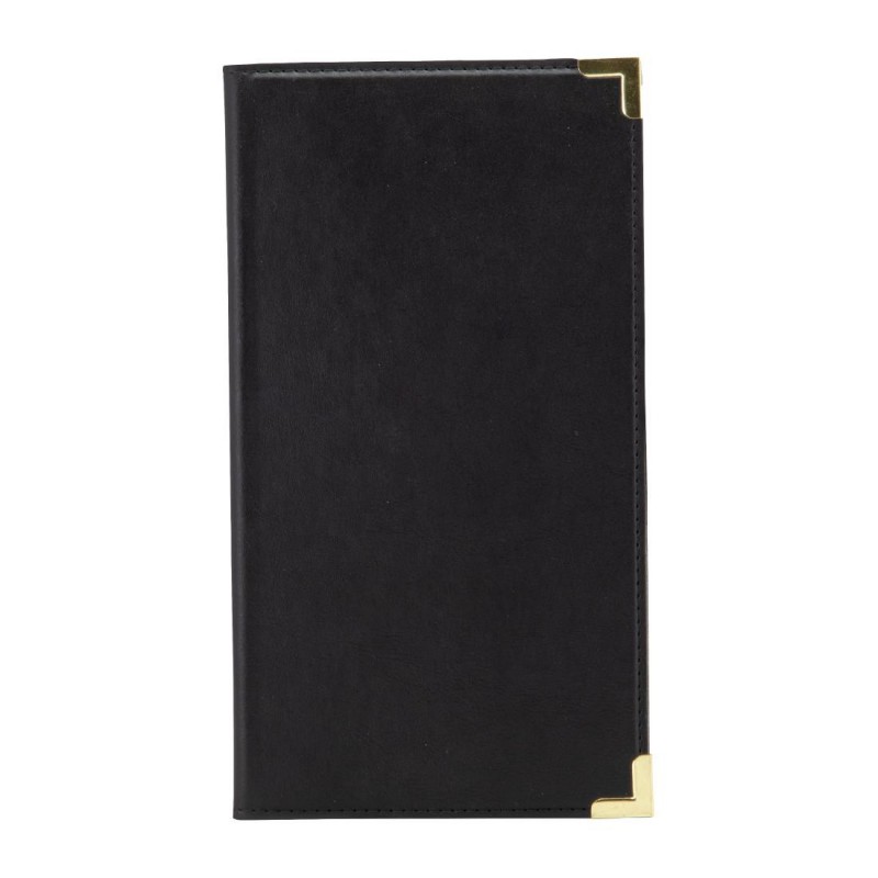 Porte-addition en cuir Securit Classic noir DP725 Securit