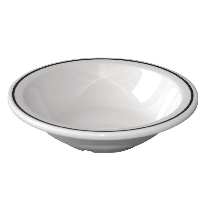 Bols en mélamine filet noir Olympia Kristallon 150mm (lot de 12) DP985 Olympia