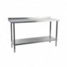 Table murale en acier inoxydable Holmes avec dosseret 1500 mm DR023 Vogue
