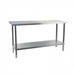 Table centrale en inox soudée Holmes 1800 mm DR058 Vogue