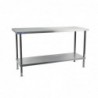 Table centrale en inox soudée Holmes 1800 mm DR058 Vogue