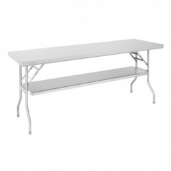Table de travail pliante inox Vogue 1830x760x780 DR195 Vogue
