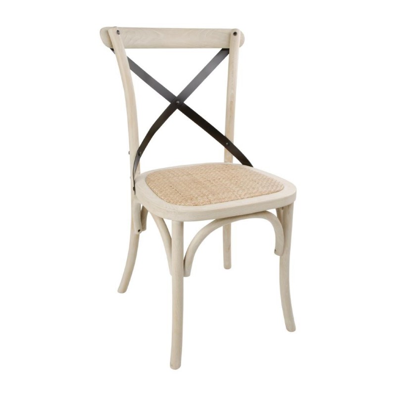 Chaises en chêne avec dossier croisé Bolero sable DR306 Bolero Chaises en chêne avec dossier croisé Bolero sable DR306 Bolero