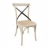 Chaises en chêne avec dossier croisé Bolero sable DR306 Bolero