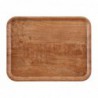 Plateau stratifié surface grainée Madeira Cambro olivier marron 43 cm DR584 Cambro