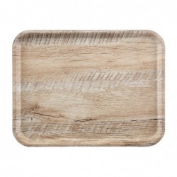 Plateau stratifié surface grainée Madeira Cambro chêne clair 46 cm DR585 Cambro