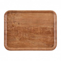 Plateau stratifié surface grainée Madeira Cambro olivier marron 46 cm DR589 Cambro