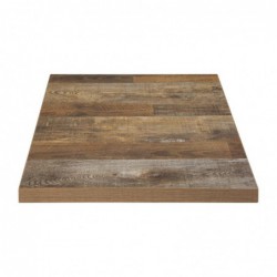 Plateau de table carré Bolero effet bois vieilli - 60 cm DR821 Bolero