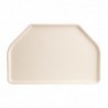 Plateau de service en polyester Roltex Trapèze 500x325mm blanc perle DR854 Roltex