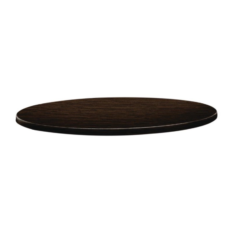 Plateau de table rond Topalit Classic Line 70cm wengé DR920 Topalit